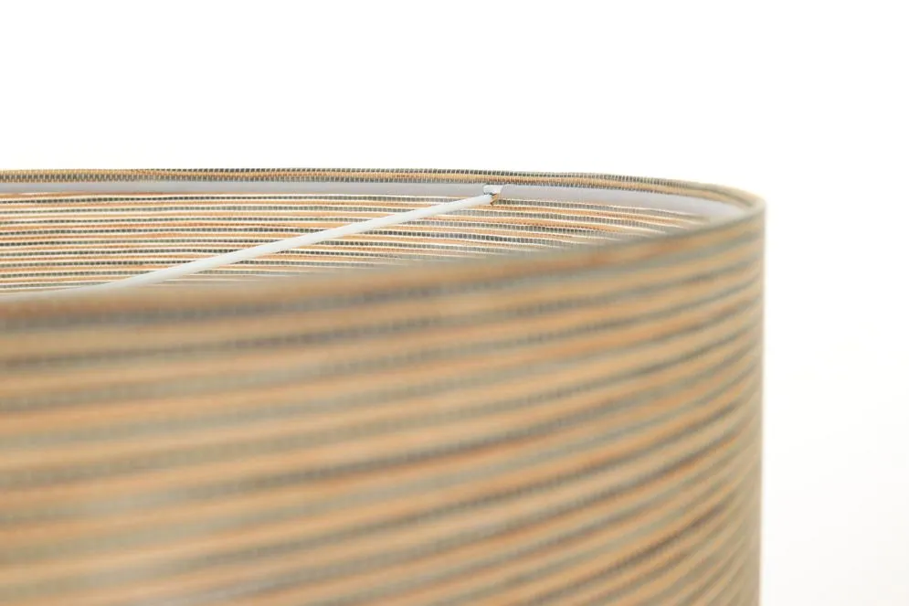 Lampa wisząca NATURAL BAMBOO 50 beżowa tkanina w stylu boho | MIRAT.