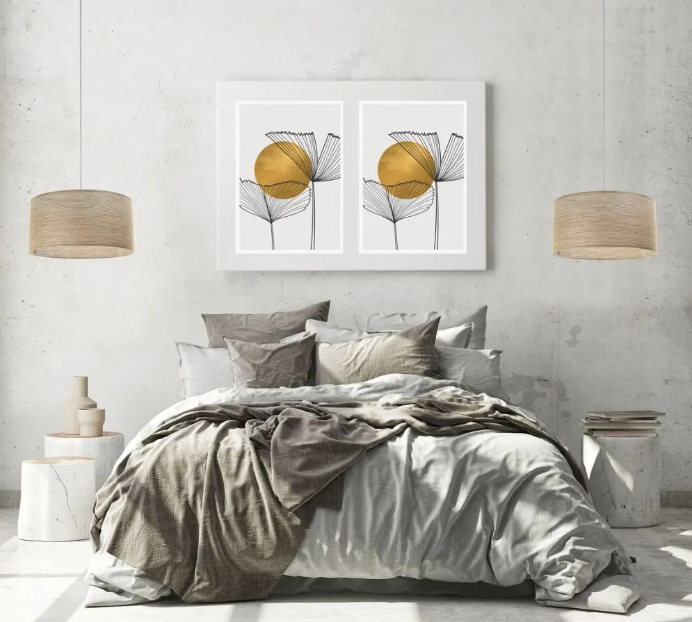 Lampa wisząca NATURAL BAMBOO 40 beżowa płócienna imitująca bambus | MIRAT.