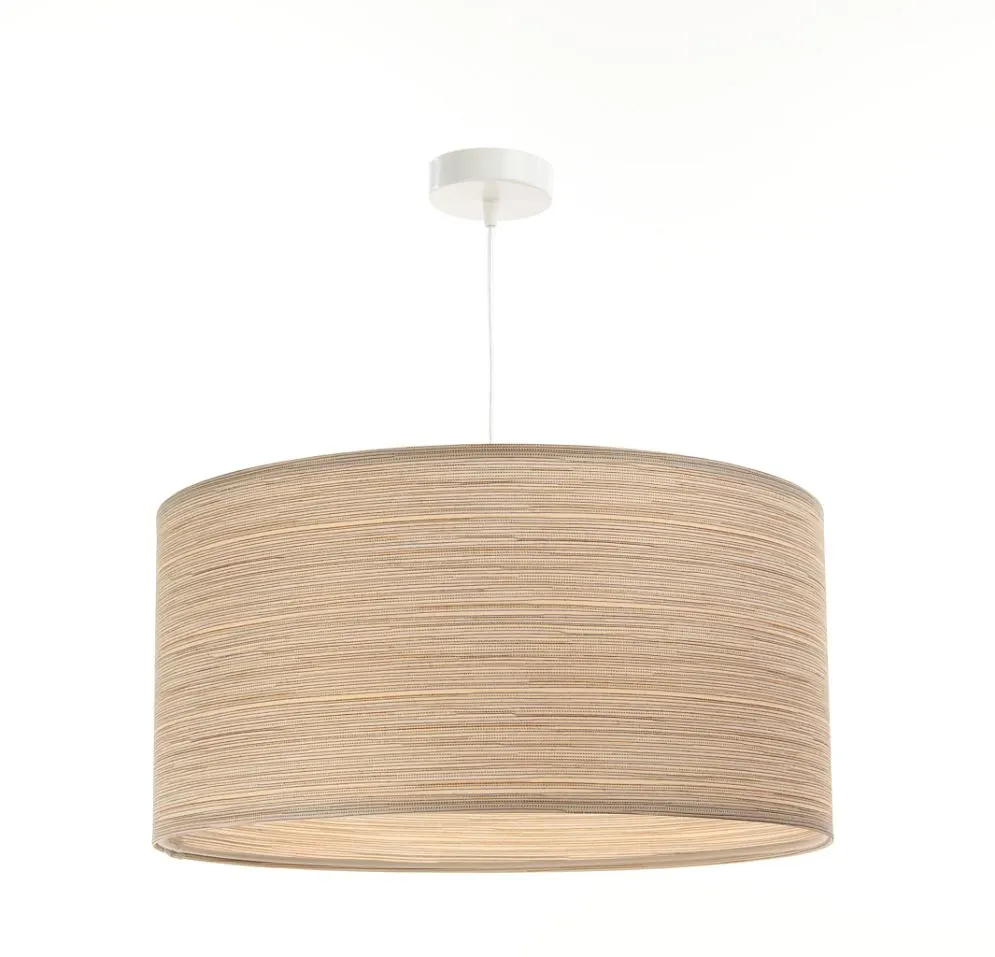Lampa wisząca NATURAL REED 40 beżowa walec polskiej produkcji | MIRAT.