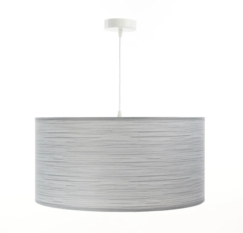 Lampa wisząca NATURAL SILVER 50 jasnoszara nad stół w stylu boho | MIRAT.