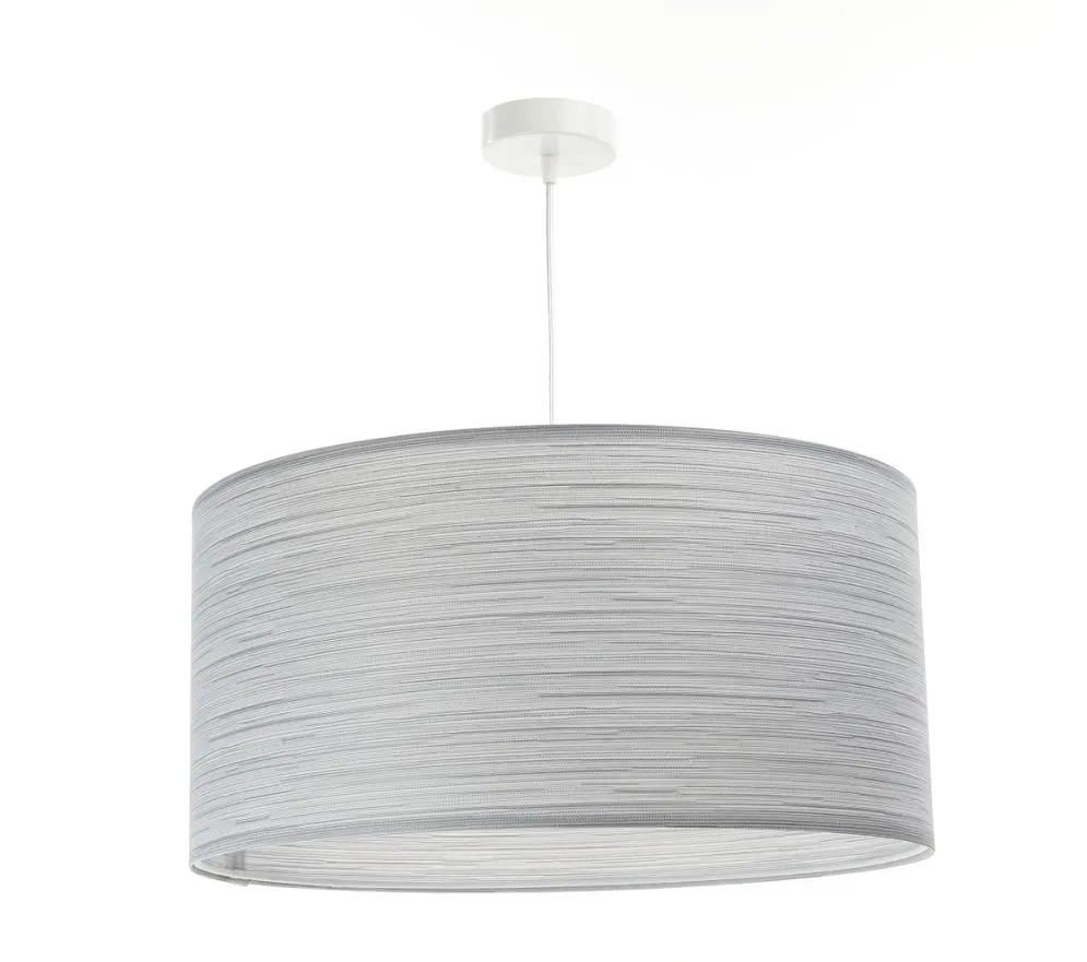Lampa wisząca NATURAL SILVER 40 jasnoszara minimalistyczna walec | MIRAT.