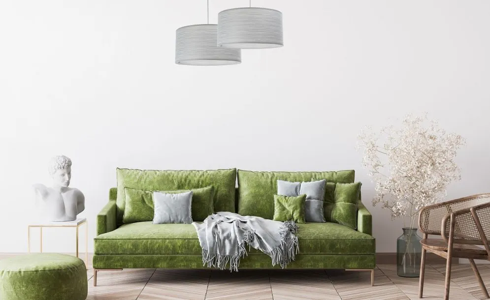 Lampa wisząca NATURAL SILVER 60 jasnoszara minimalistyczna polskiej produkcji | MIRAT.