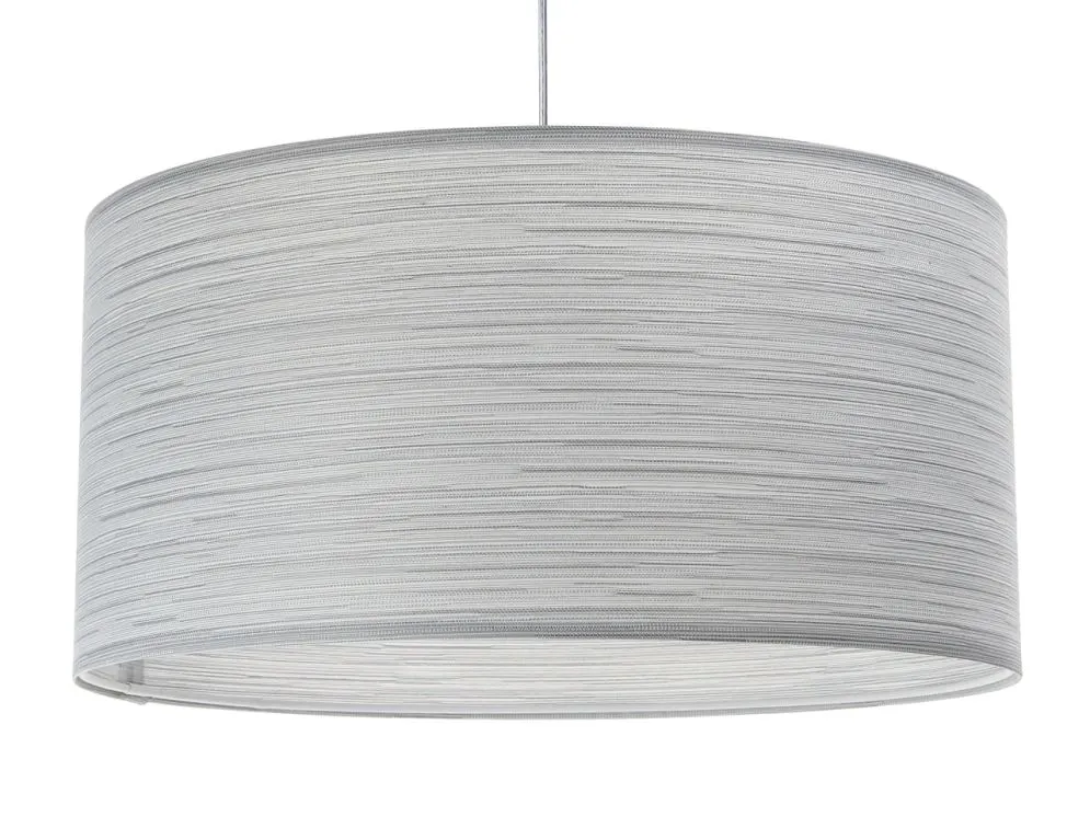 Lampa wisząca NATURAL SILVER 50 jasnoszara nad stół w stylu boho | MIRAT.
