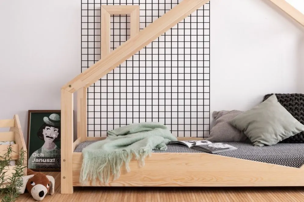 Łóżko dziecięce LUNA A 90x200 sosna z szufladą i stelażem | MIRAT. w stylu  kolekcja LUNA