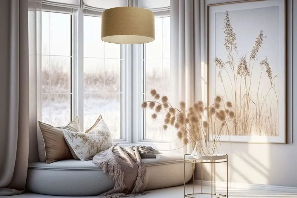 Lampa wisząca ERUTAN 70 żółta do sypialni w stylu boho I sklep meblowy MIRAT.