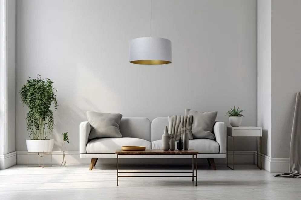 Lampa wisząca MODERN 70 szara/złota duża nad stół I sklep meblowy MIRAT.