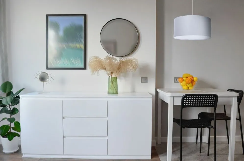 Lampa wisząca MODERN 40 szara/biała mała ręcznie robiona I sklep meblowy MIRAT.