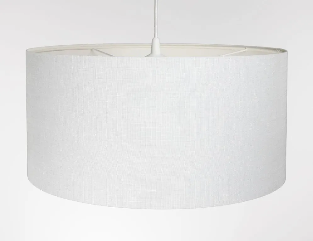 Lampa wisząca LEN LIGHT 40 biała lniana I sklep meblowy MIRAT.