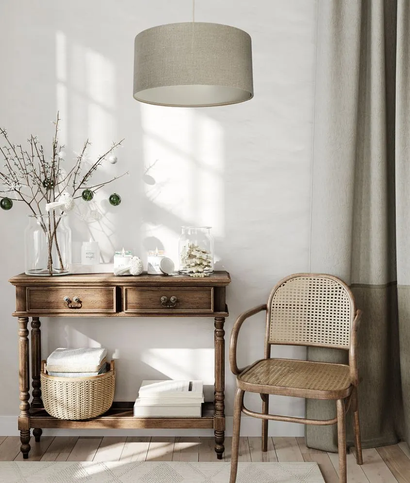 Lampa wisząca LEN LIGHT 210-60 ciemno beżowa naturalistyczna I sklep meblowy MIRAT.