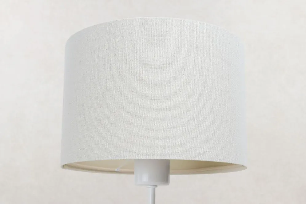 Lampa stołowa ERUTAN III kremowa z abażurem lnianym I sklep meblowy MIRAT.