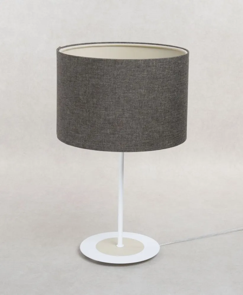 Lampa stołowa ERUTAN III szara na metalowej podstawie I sklep meblowy MIRAT.