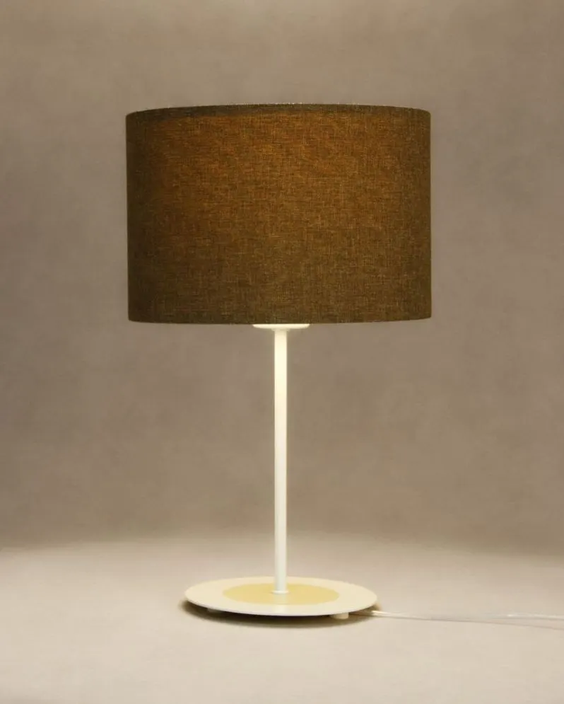 Lampa stołowa ERUTAN III szara na metalowej podstawie I sklep meblowy MIRAT.