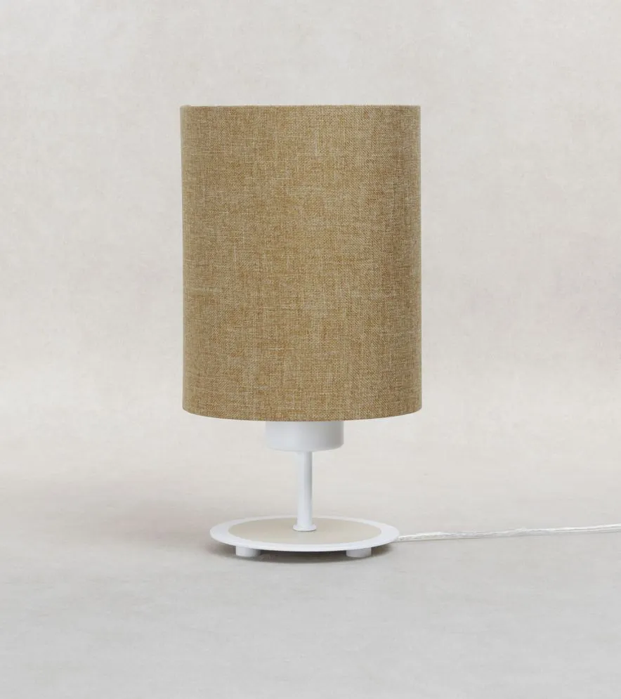 Lampa stołowa ERUTAN żółta na metalowej nodze I sklep meblowy MIRAT.