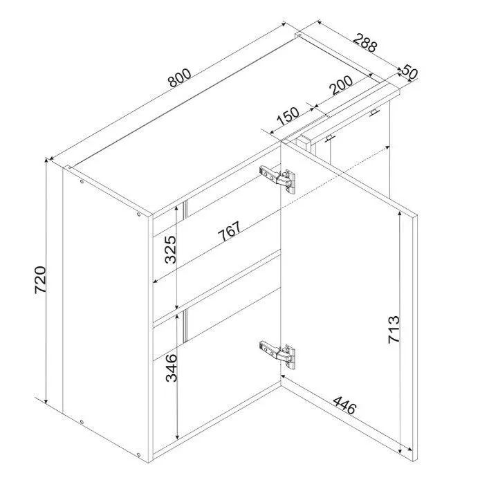 Wisząca szafka kuchenna narożna GIANNA WNP90 P/L biała alaska/dąb artisan I sklep meblowy MIRAT. styl SKANDYNAWSKI