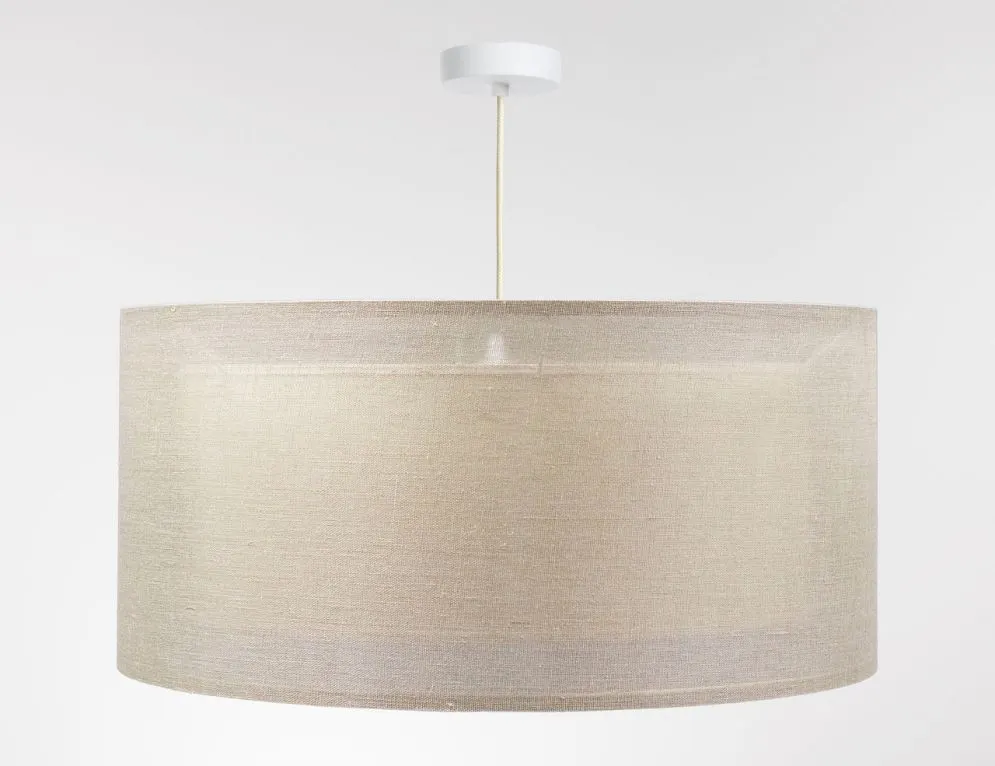 Lampa wisząca DUO LEN LIGHT 60 beżowa lniana I sklep meblowy MIRAT.