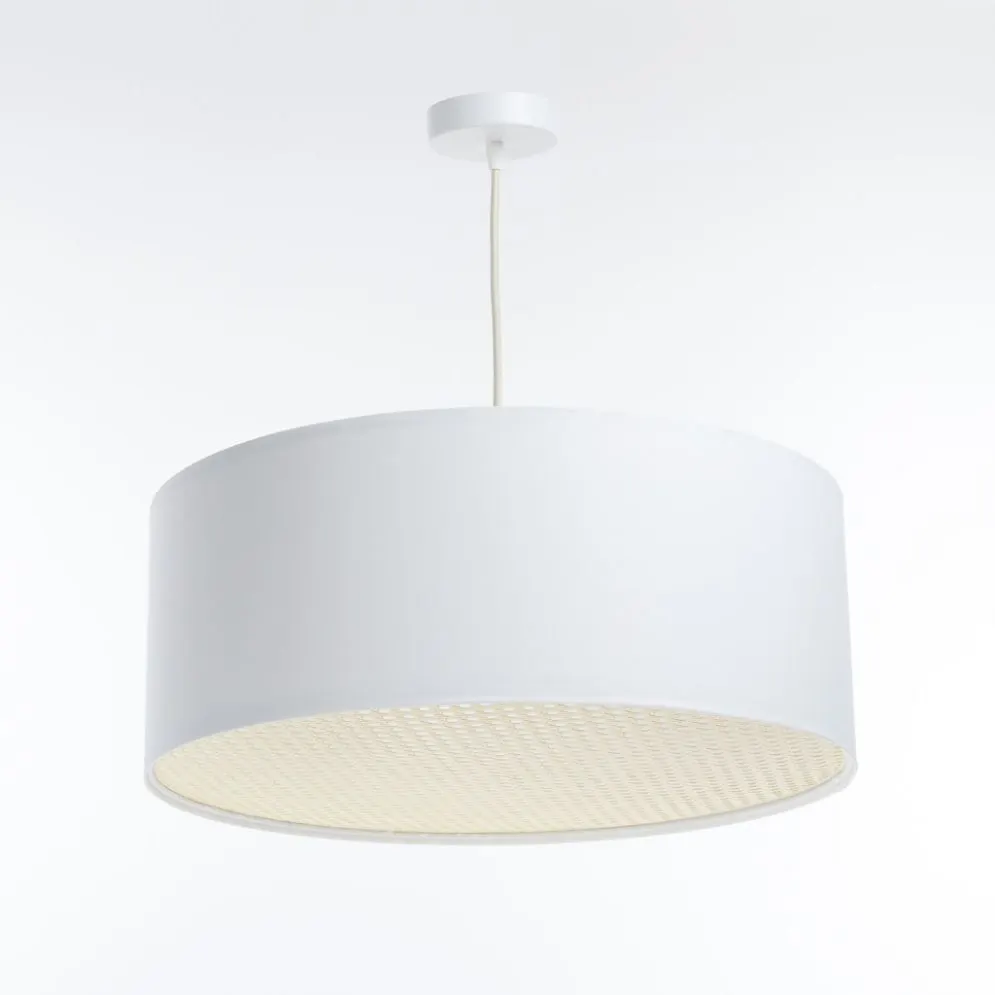 Lampa wisząca MODERN RATTAN 70 biała nad stół I sklep meblowy MIRAT.
