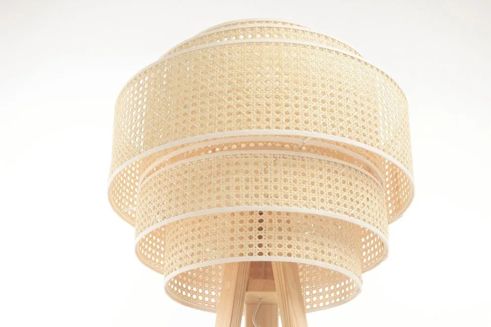 Lampa stojąca BOHO V rattan naturalny w stylu natural | MIRAT. w stylu  kolekcja