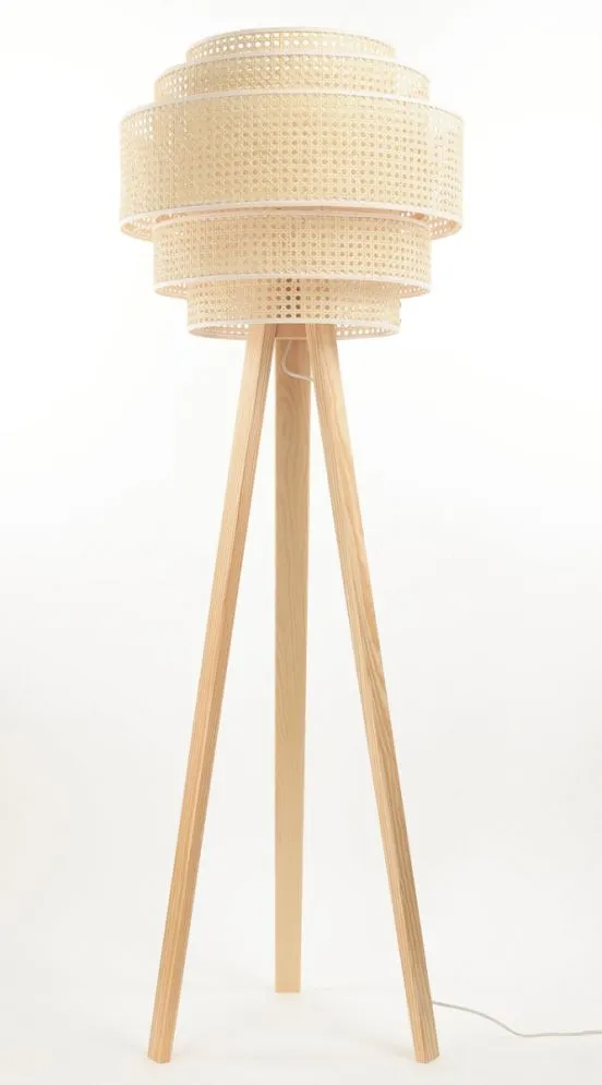 Lampa stojąca BOHO V rattan naturalny w stylu natural | MIRAT. w stylu  kolekcja