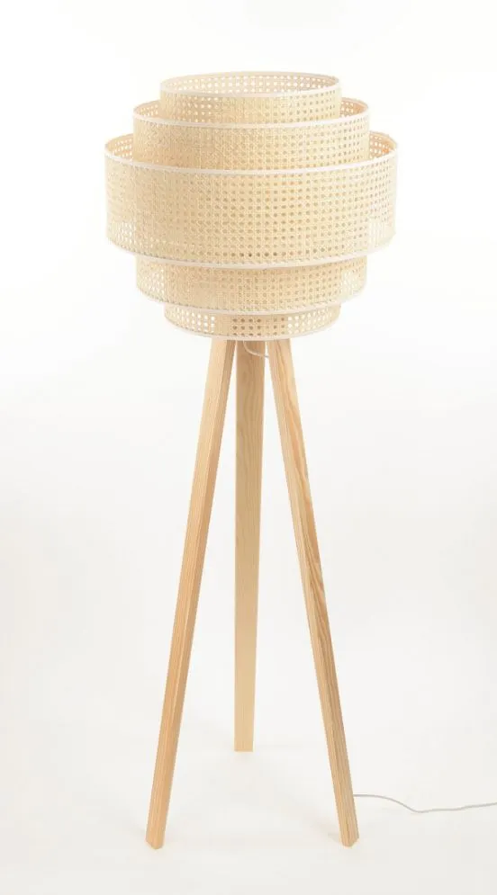 Lampa stojąca BOHO V rattan naturalny w stylu natural | MIRAT. w stylu  kolekcja