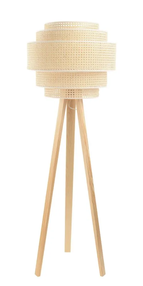 Lampa stojąca BOHO V rattan naturalny w stylu natural | MIRAT. w stylu  kolekcja