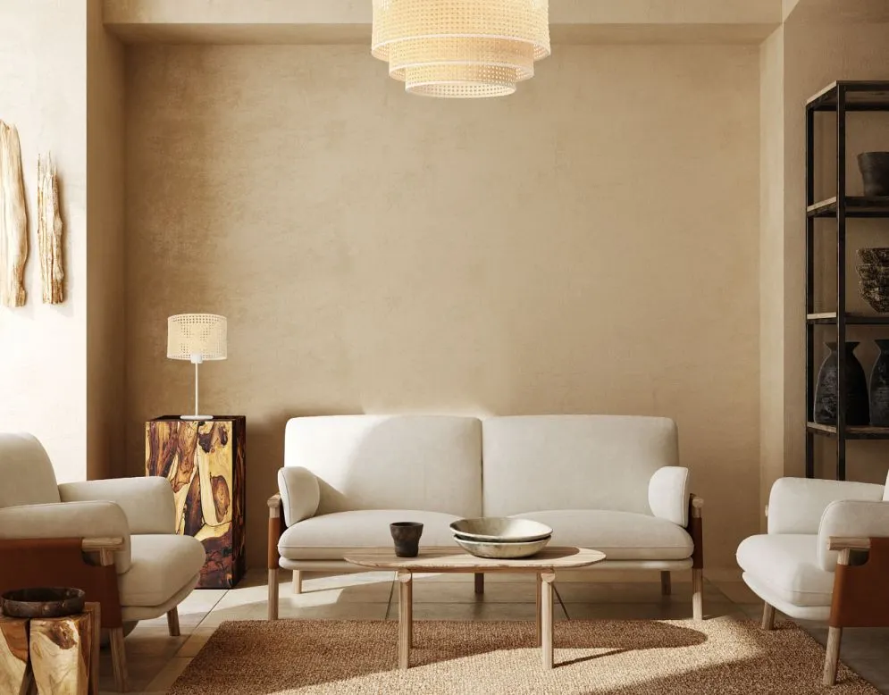 Lampa stołowa BOHO HIGH rattan naturalny na metalowej podstawie | MIRAT. w stylu  kolekcja