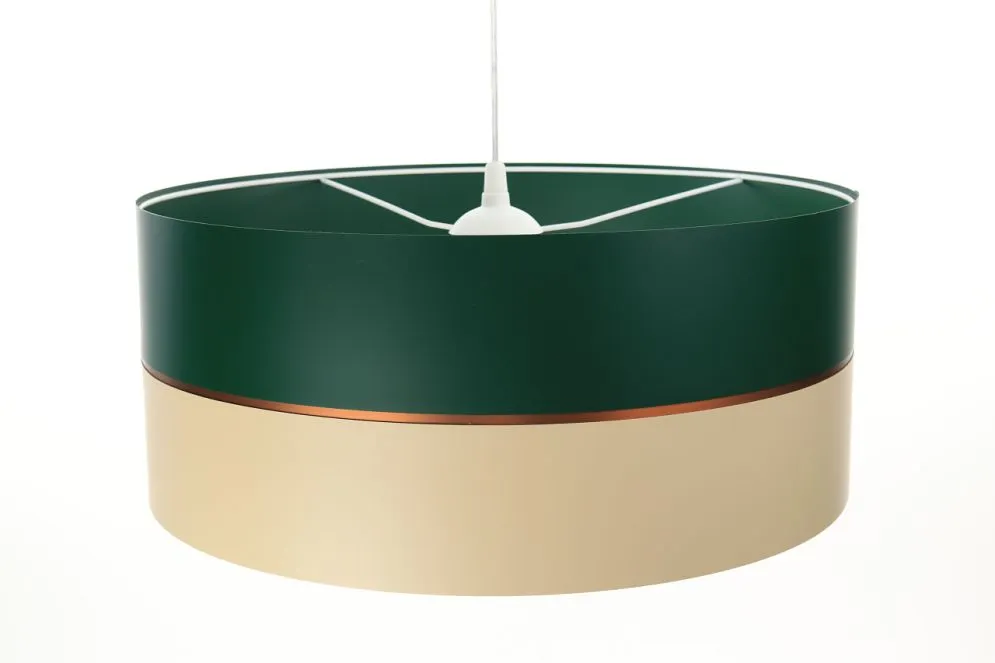 Lampa wisząca SIMPLY GLAMOUR 40 zielona/kremowa nad stół | MIRAT. w stylu  kolekcja