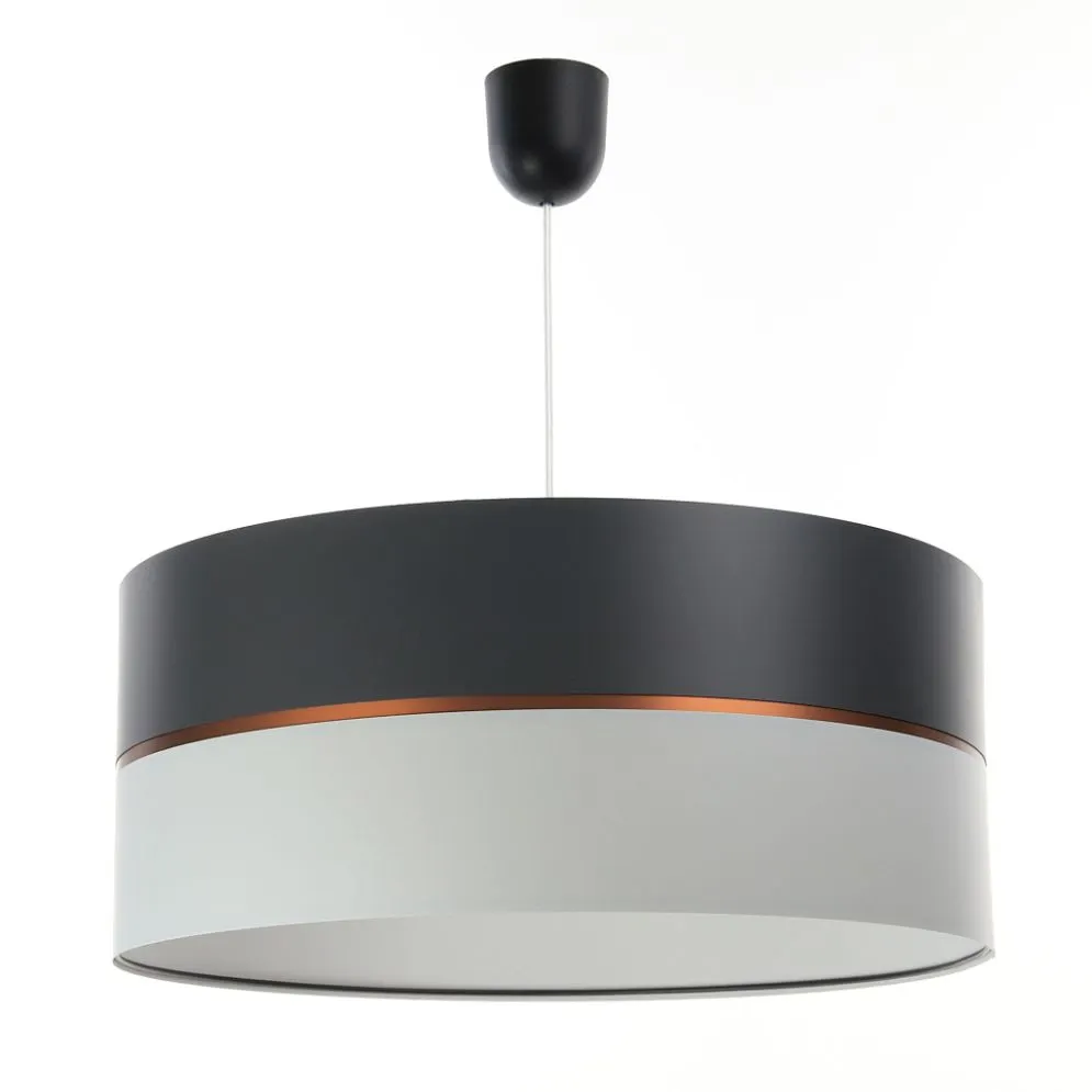 Lampa wisząca SIMPLY GLAMOUR 30 jasnoszara/ciemnoszara w stylu glamour | MIRAT. w stylu  kolekcja