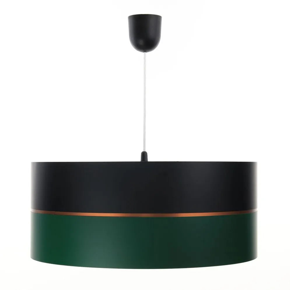 Lampa wisząca SIMPLY GLAMOUR 30 zielona/czarna ręcznie robiona | MIRAT.