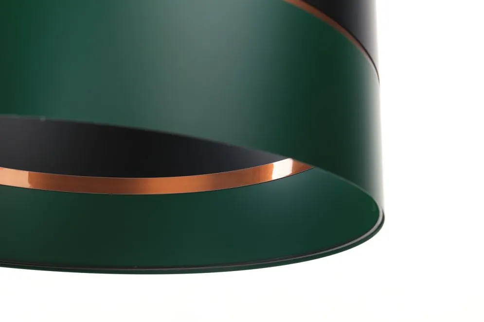 Lampa wisząca SIMPLY GLAMOUR 30 zielona/czarna ręcznie robiona | MIRAT.