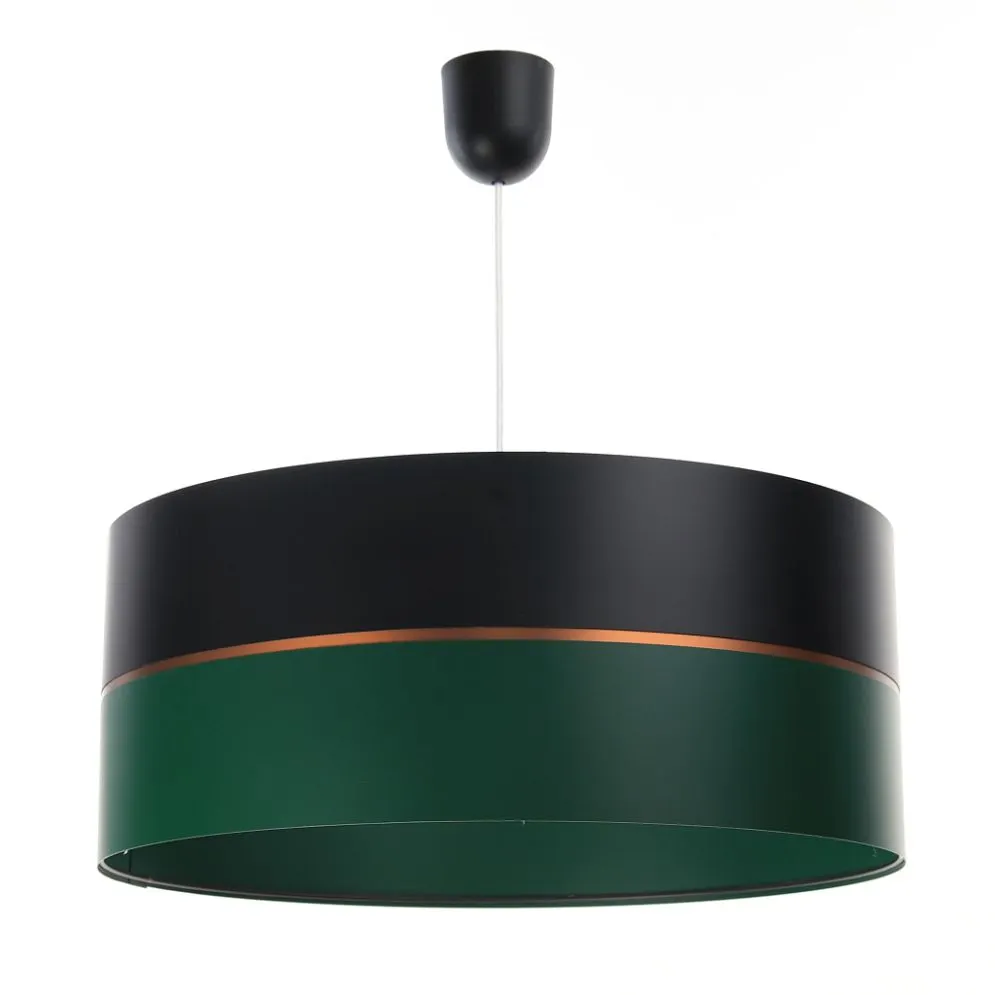 Lampa wisząca SIMPLY GLAMOUR 40 zielona/czarna z tworzywa PCV | MIRAT.