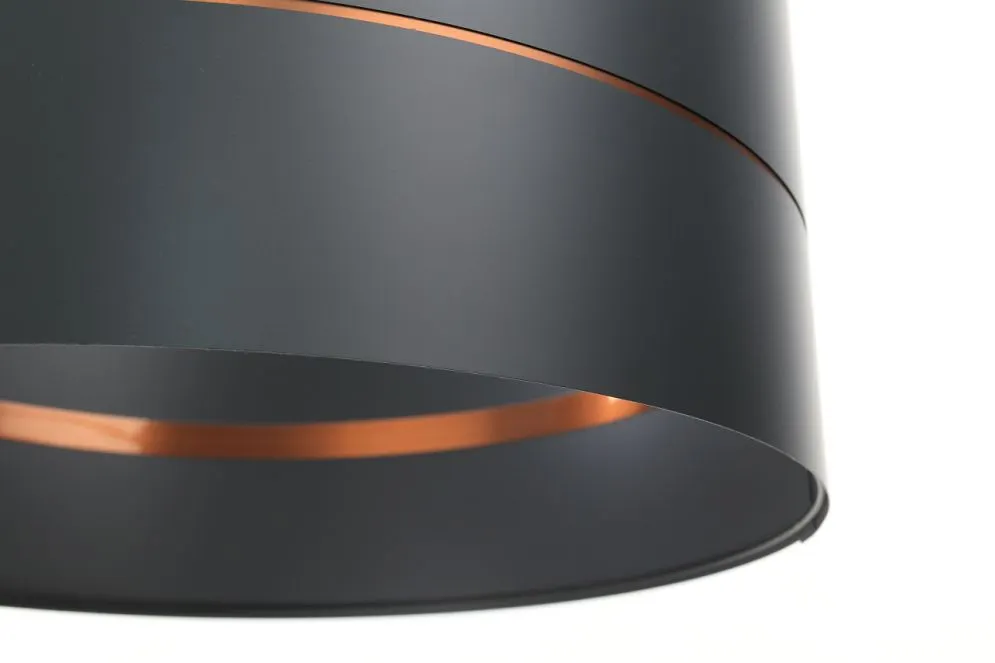 Lampa wisząca SIMPLY GLAMOUR 60 grafitowa duża w kształcie walca | MIRAT.