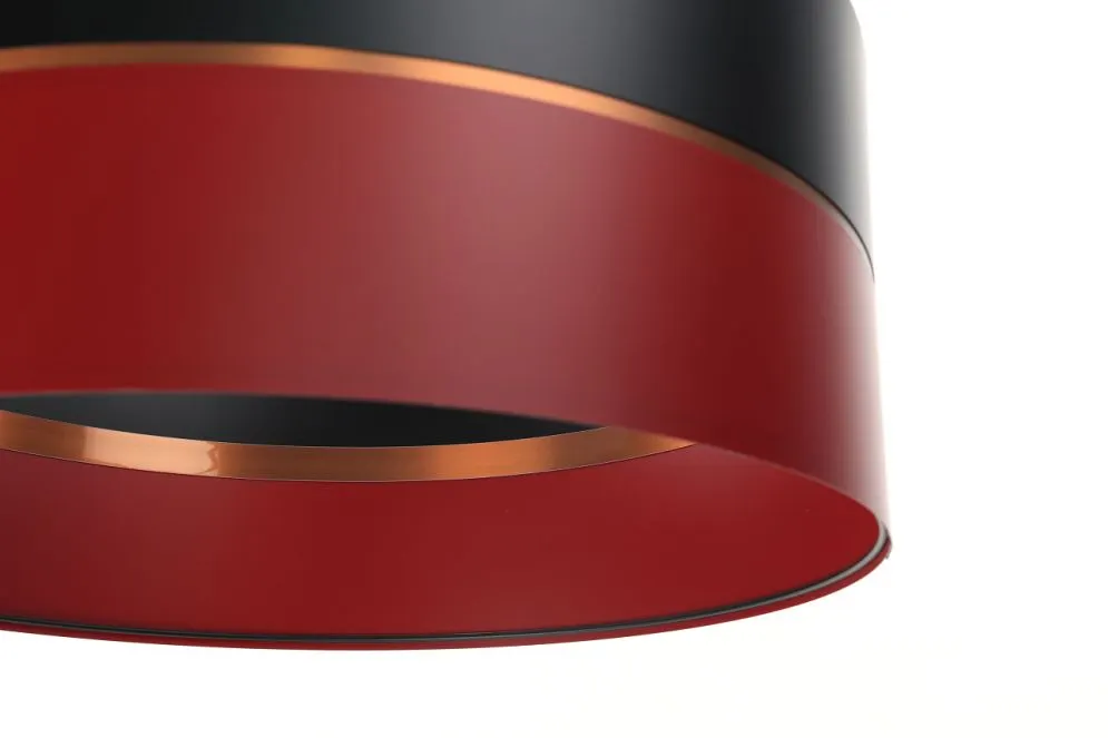 Lampa wisząca SIMPLY GLAMOUR 30 czerwona/czarna elegancka | MIRAT.