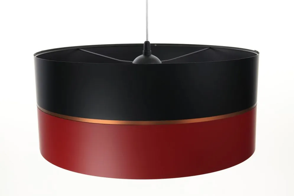 Lampa wisząca SIMPLY GLAMOUR 60 czerwona/czarna dwukolorowa | MIRAT.