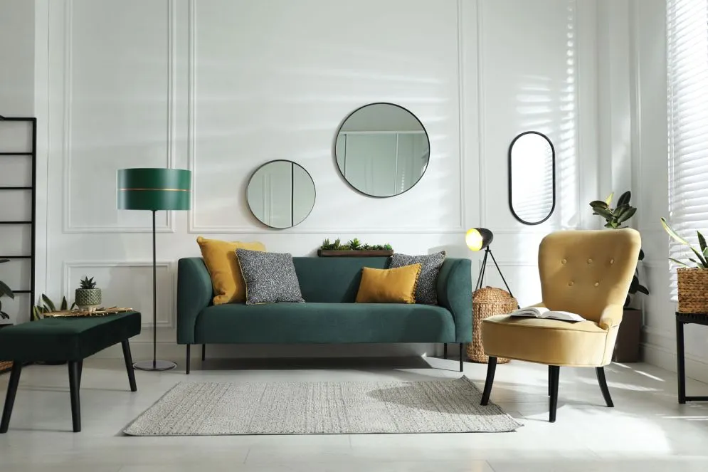 Lampa stojąca SIMPLY GLAMOUR zielona podłogowa do pokoju | MIRAT.