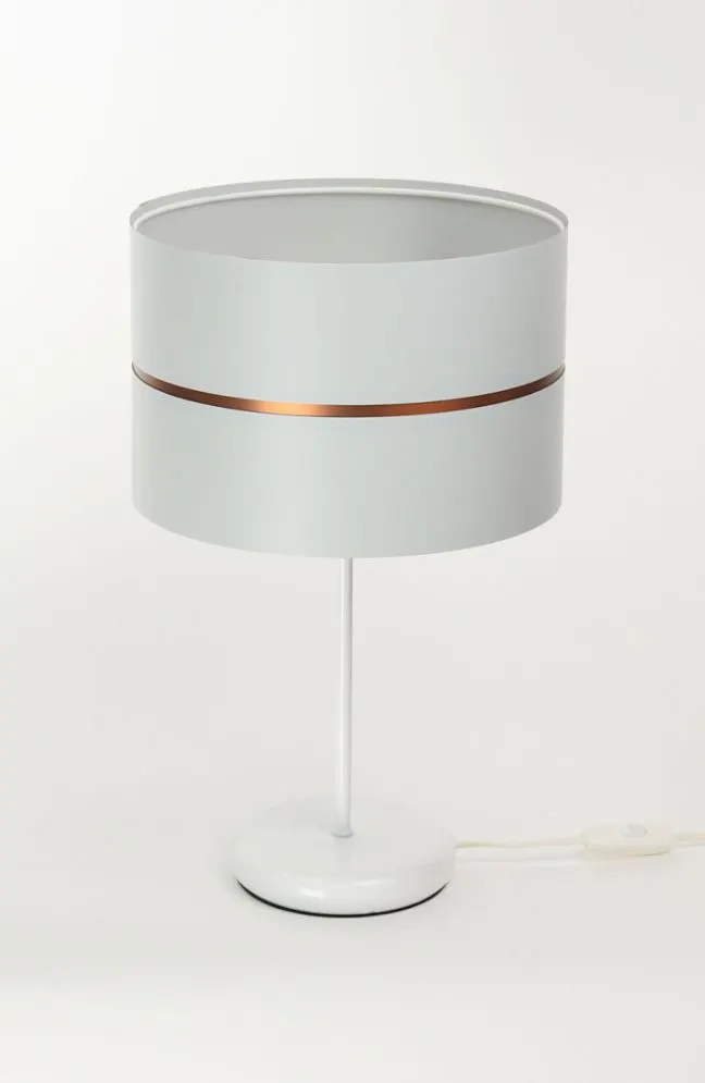 Lampa stołowa SIMPLY GLAMOUR biała w stylu glamour | MIRAT.