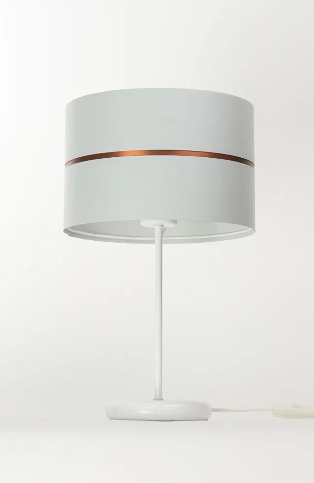 Lampa stołowa SIMPLY GLAMOUR biała w stylu glamour | MIRAT.