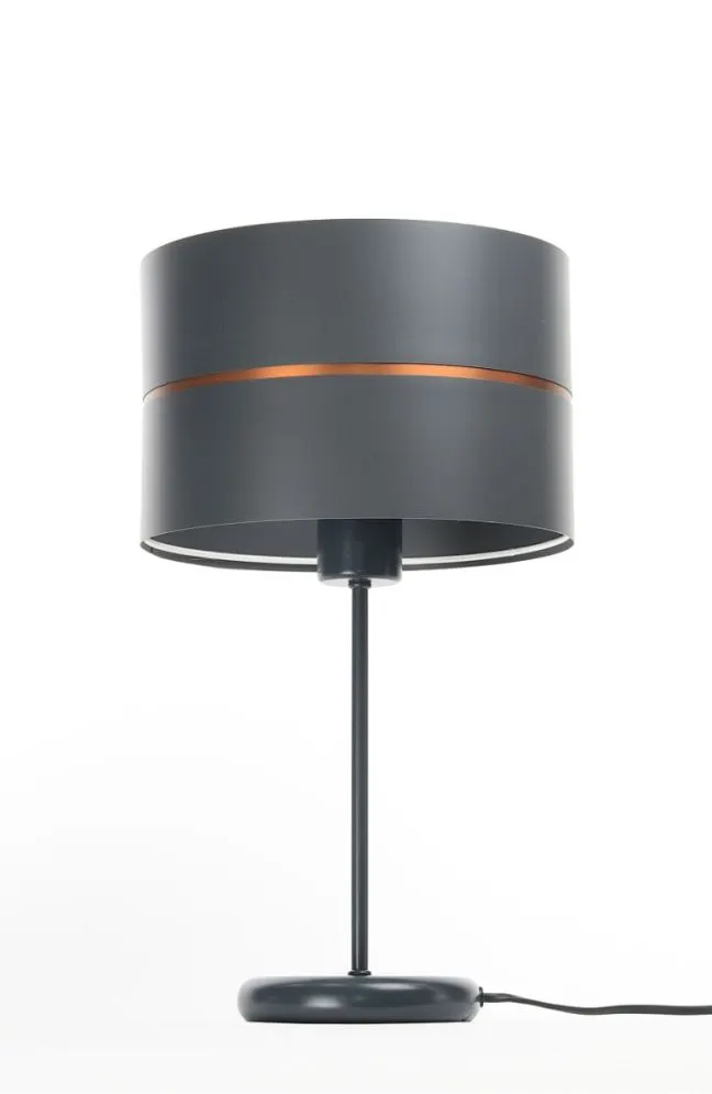 Lampa stołowa SIMPLY GLAMOUR grafitowa do sypialni | MIRAT.