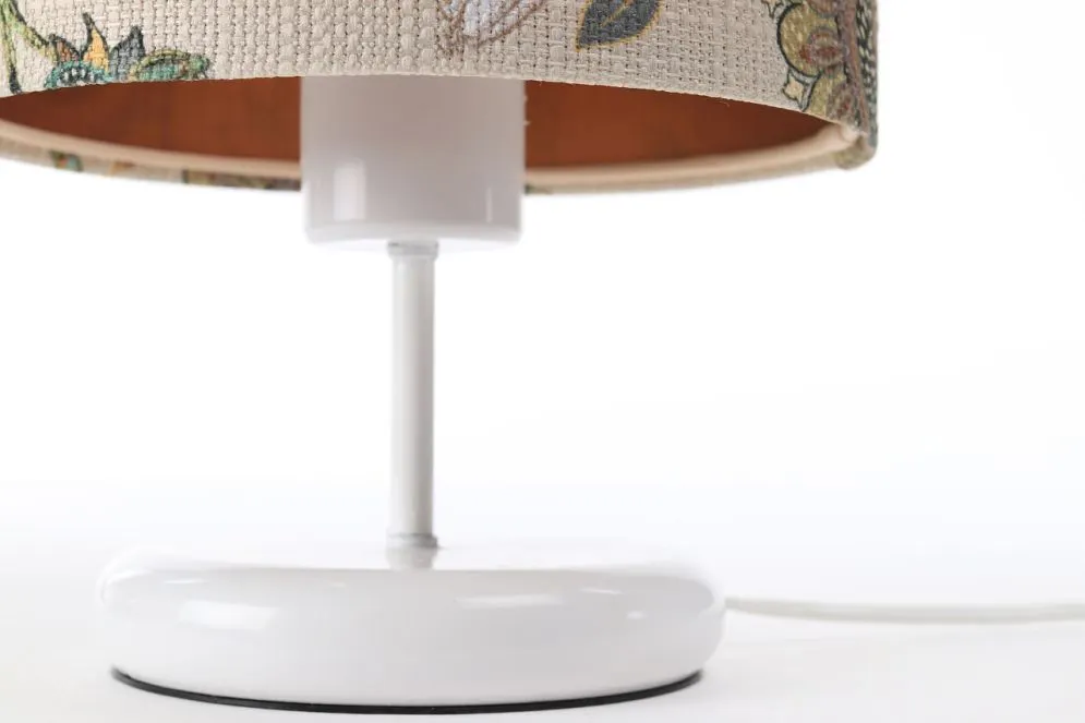 Lampa stołowa ORIENT-C-W wielokolorowa/miedziana mała do sypialni | MIRAT. w stylu kolekcja