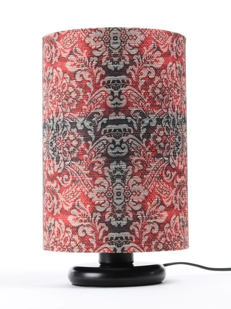 Lampa stołowa RETRO-D czerwona/czarna z włącznikiem nożnym | MIRAT. w stylu  kolekcja