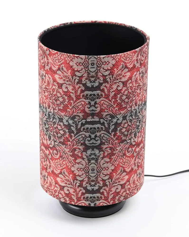 Lampa stołowa RETRO-D czerwona/czarna z włącznikiem nożnym | MIRAT. w stylu  kolekcja