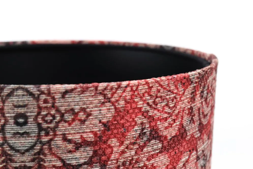 Lampa stołowa RETRO-D czerwona/czarna z włącznikiem nożnym | MIRAT. w stylu  kolekcja