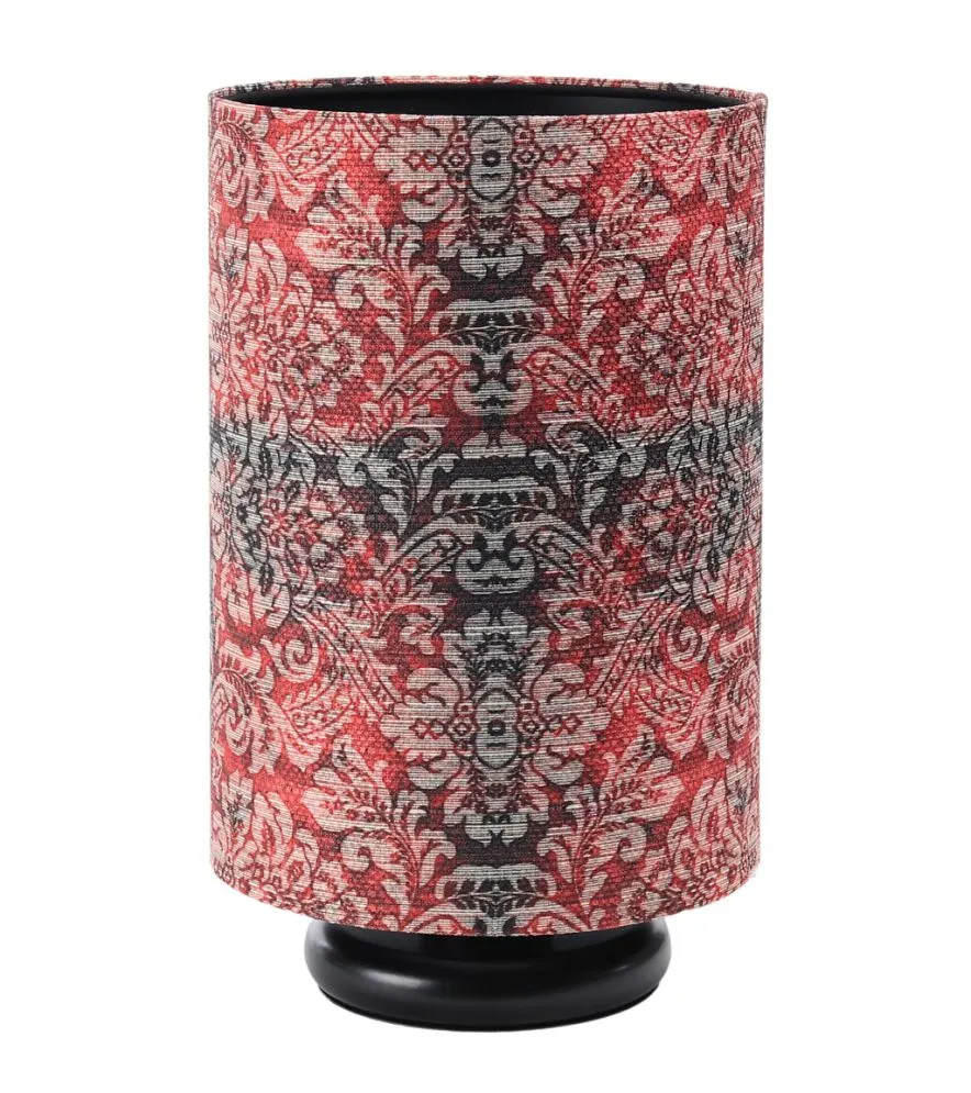 Lampa stołowa RETRO-D czerwona/czarna z włącznikiem nożnym | MIRAT. w stylu  kolekcja