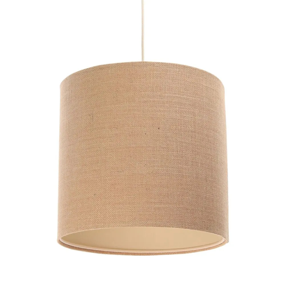 Lampa wisząca BOHO JUTA TUBA 50 beżowa nad stół minimalistyczna | MIRAT.