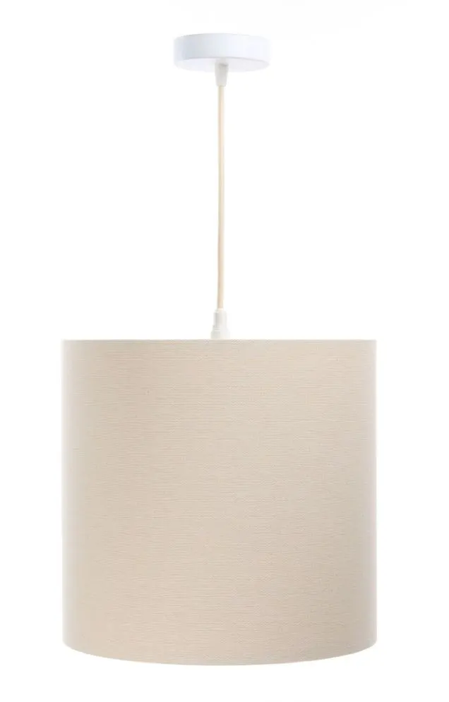 Lampa wisząca BOHO LEN TUBA 60 kremowa w stylu natural | MIRAT.
