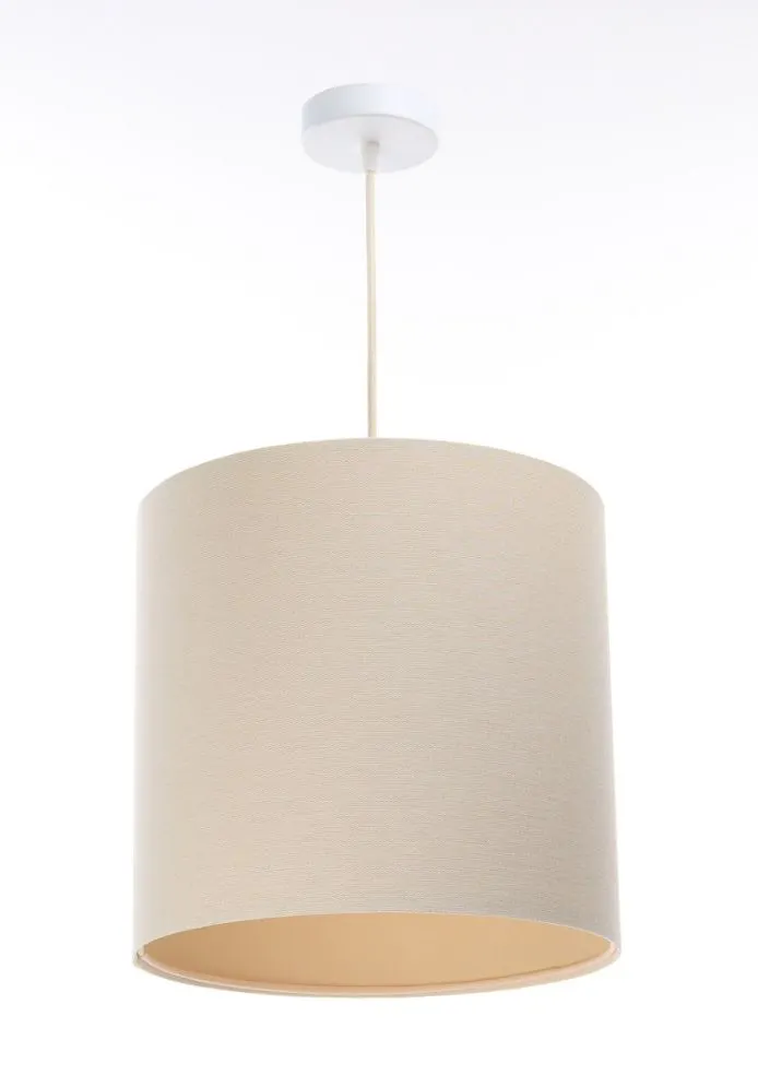 Lampa wisząca BOHO LEN TUBA 40 kremowa nad stół w stylu boho | MIRAT.