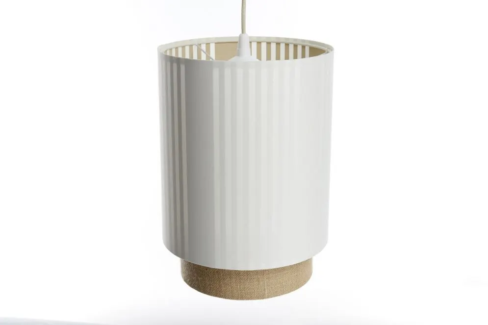 Lampa wisząca DUO LAMI LINE 25 biała/jutowa w stylu boho I sklep meblowy MIRAT.
