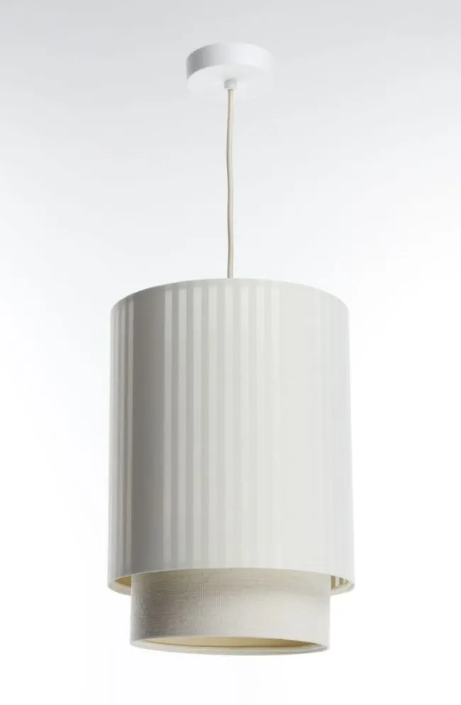 Lampa wisząca DUO LAMI LINE 25 biała/kremowa polskiej produkcji I sklep meblowy MIRAT.