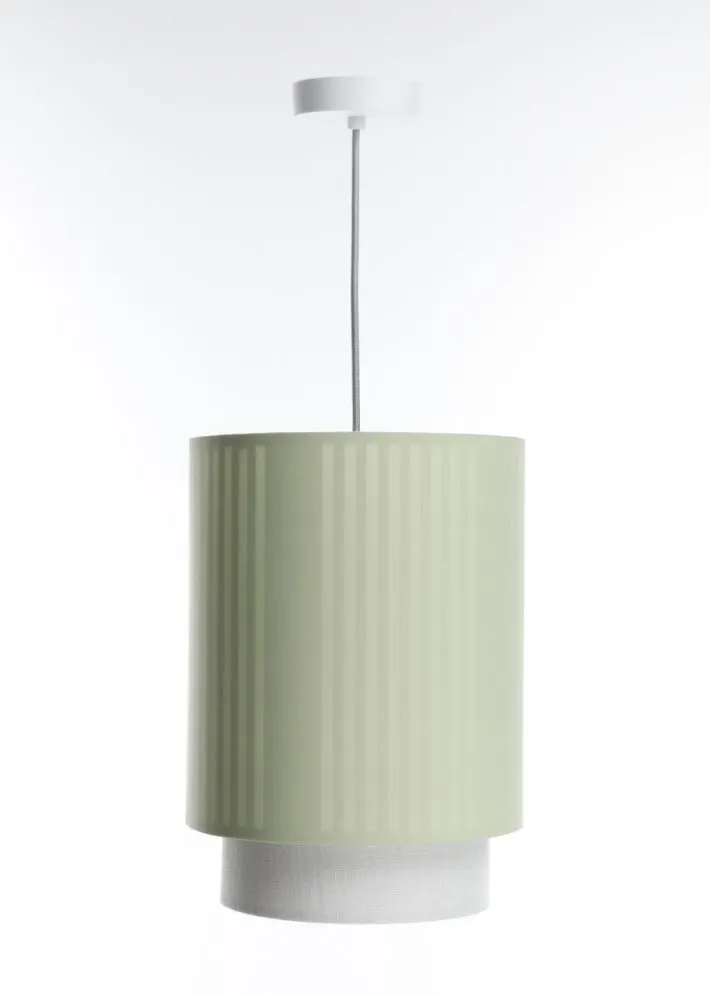 Lampa wisząca DUO LAMI LINE 25 zielona/kremowa minimalistyczna I sklep meblowy MIRAT.