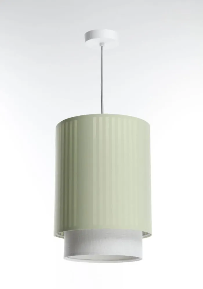 Lampa wisząca DUO LAMI LINE 25 zielona/kremowa minimalistyczna I sklep meblowy MIRAT.