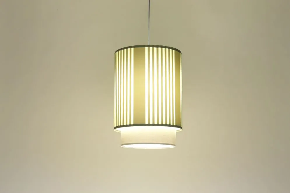 Lampa wisząca DUO LAMI LINE 25 zielona/kremowa minimalistyczna I sklep meblowy MIRAT.